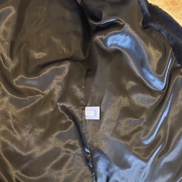 Calvin Klein Plush Black Teddy Coat - Picture 5 of 6